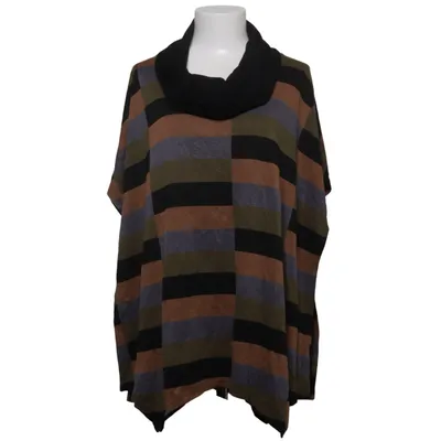 Poncho (Black, Multicolored) from Leins' Elastane, Polyester, Viscose