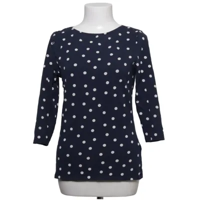 Lange mouwen shirt (Blauw, Wit) van M&S Collection Katoen, Elastaan