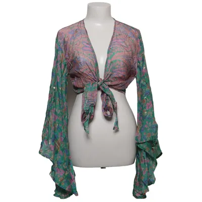 Wikkelblouse (Groen, Roze, Lila) van Didi Shakti Zijde
