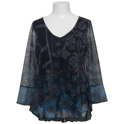 Blus (Svart, Blå, Flerfärgad) från Desigual Elastan, Polyester, Viskos