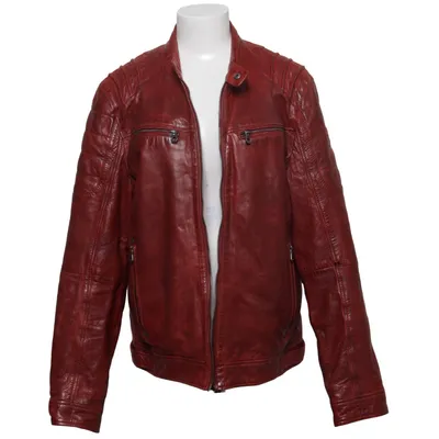 Läderjacka (Röd) från Gipsy Bomull, Skinn, Polyester