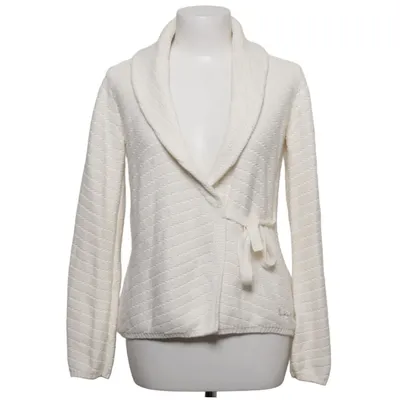 Wrap cardigan (White) from Bondelid Acrylic, Cotton