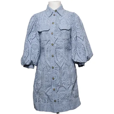 Shirt dress (Blue) from Ganni Cotton