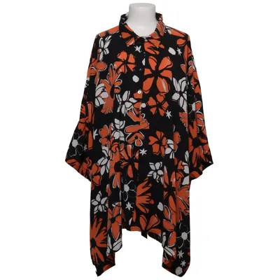 Top (Zwart, Oranje, Wit) van Yoek Polyester