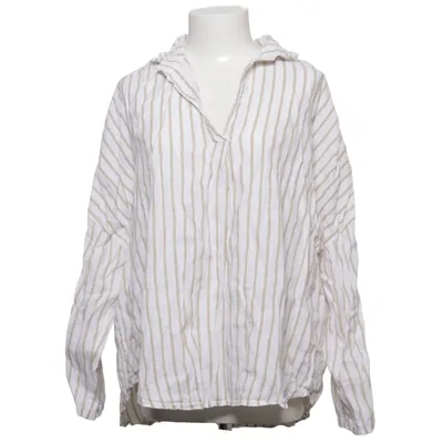 Blus (Vit, Beige) från Elegance Linne