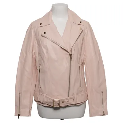 Biker jacket (Pink) from Miss Selfridge Polyester, Polyurethane, Viscose