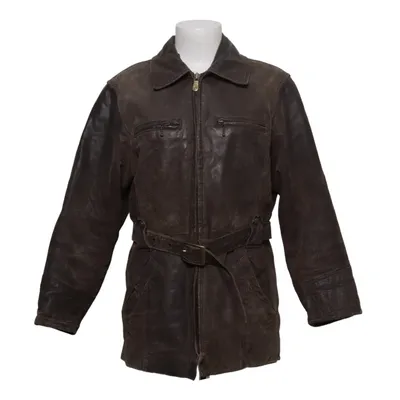 Leren jack (Bruin) van Saki Leer, Polyester