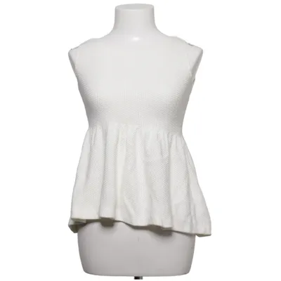 Peplum top (Wit) van Zara Knit Acryl, Katoen, Viscose