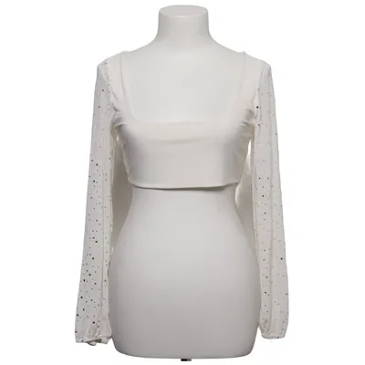 Crop top (Hvid) fra Rokoko Elastan, Polyester