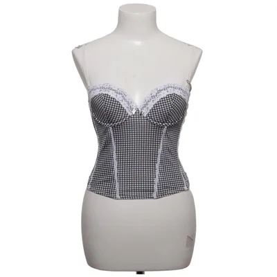 Corset (Black, White) from H&M Elastane, Polyamide