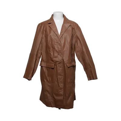 Leather coat (Brown) from Mia Linea Leather, Polyester
