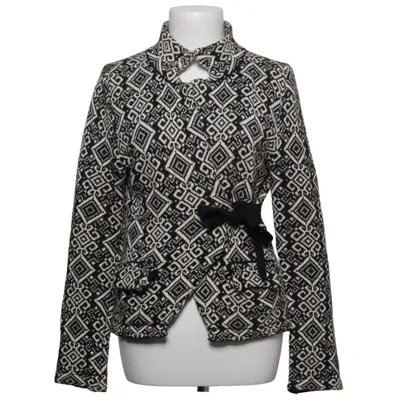 Cardigan cache-cœur (Noir, Blanc) de Lely Wood Acrylique, Coton