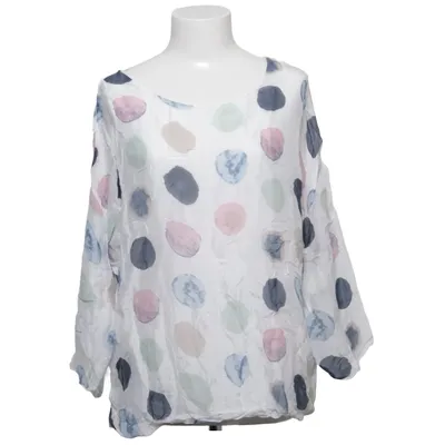 Blouse (Blanc, Multicolore) de Sarah Élasthane, Soie, Viscose