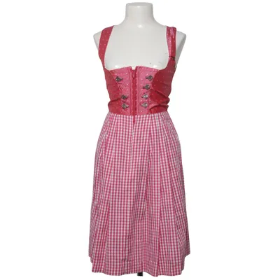 Dirndl (Pink, Weiß) von Angermaier Baumwolle, Polyester