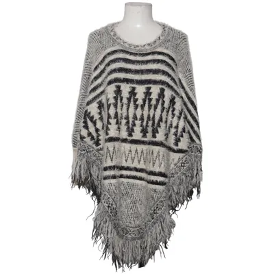 Poncho (Sort, Hvid) fra It Hippie Akryl, Polyamid, Uld