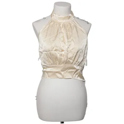 Halter neck top (Beige) from Meshki Elastane, Polyester, Viscose