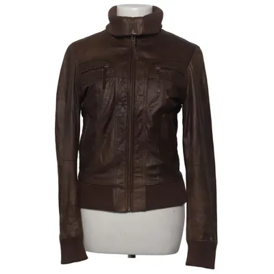 Leren jack (Bruin) van Lindgrøn Copenhagen Leer, Polyester