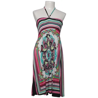 Neckholderkleid (Pink, Schwarz, Weiß) von E&D Baumwolle, Elasthan, Polyester