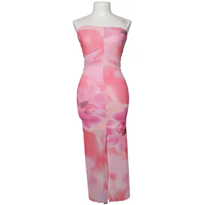 Maxikjole (Pink, Rød, Flerfarvet) fra Bershka Elastan, Polyester
