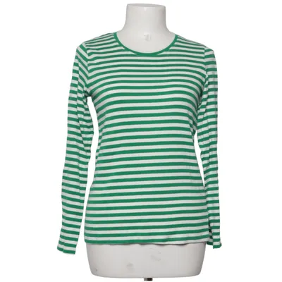 Langærmet t-shirt (Grøn, Hvid) fra Hema Bomuld, Elastan