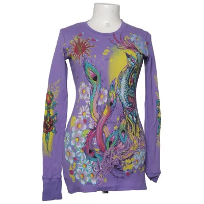 Långärmad t-shirt (Lila, Flerfärgad) från Ed Hardy Bomull