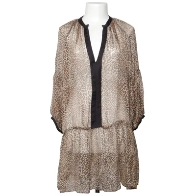 Kjole (Brun, Sort) fra Zara Basic Silke