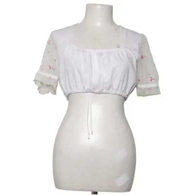 Dirndl blouse (White, Pink, Green) from AlpenFee Cotton, Polyester