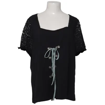 Chemisier Dirndl (Noir) de Janet & Joyce Coton, Élasthane, Polyester