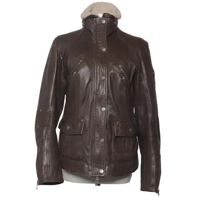 Veste en peau de mouton retournée (Marron) de Jilani Collection