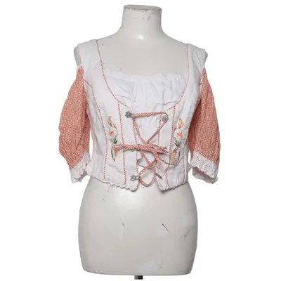 Dirndlbluse (Hvid, Orange, Flerfarvet) fra Stockerpoint Bomuld, Linned, Polyester