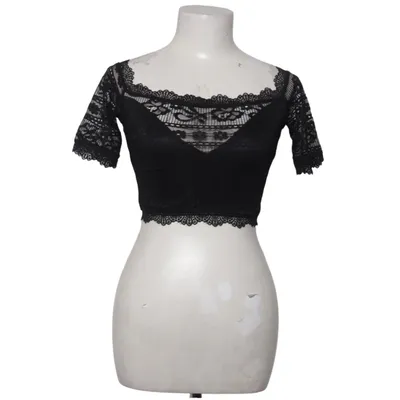 Crop top (Cropped Lace Top) de NA-KD Élasthane, Polyamide, Polyester