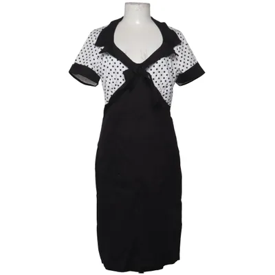 Kjole (Sort, Hvid) fra Lindy Bop Bomuld, Elastan, Polyester
