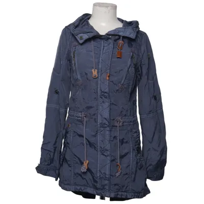 Parka (Blue) from Trademark Faux leather, Polyester
