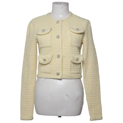 Cardigan (Geel) van Self-Portrait Katoen, Metallvezel, Polyamide, Polyester, Viscose, Wol