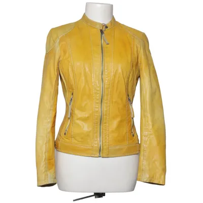 Leather jacket (Yellow) from Gipsy Cotton, Leather, Polyester
