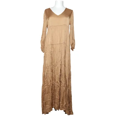Maxi jurk (Beige) van Superbugs Zijde, Viscose