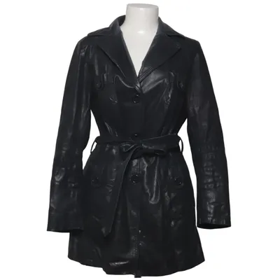 Leather coat (Gray) from Heine Leather, Polyester