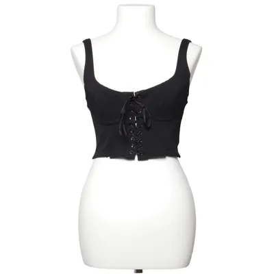 Crop top (Black) from Out from Under Elastane, Polyester