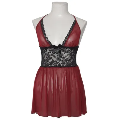 Negligee (Red, Black) from Leg Avenue Elastane, Polyamide, Polyester