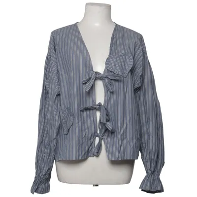 Wikkelblouse (Blauw, Wit) van My Jewellery Katoen, Polyester