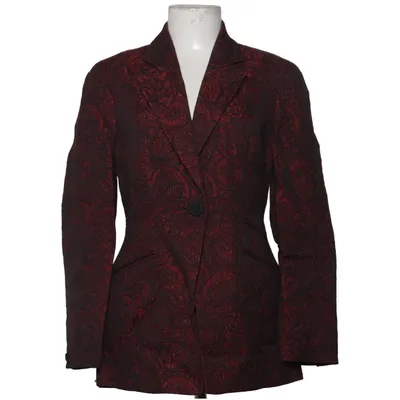 Blazer (Rouge, Noir) de Crisca Laine d'alpaga