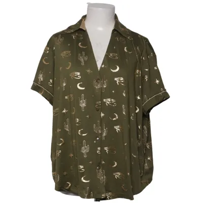 Chemise à manches courtes (Vert, Or) de Chelsea Peers Élasthane, Polyester recyclé