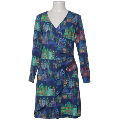 Wrap dress (Blue, Multicolored) from Líen & Gíel Cotton, Elastane
