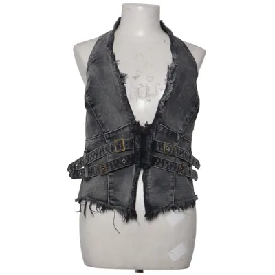 Gilet en jean (Gris) de Romwe