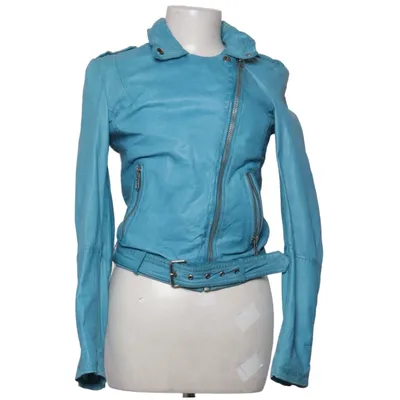Biker jacket (Blue) from Muubaa Cotton, Leather, Polyester