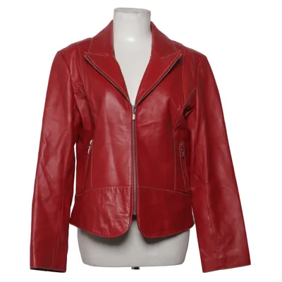 Veste en cuir (Rouge) de Jilani Collection Cuir, Polyester