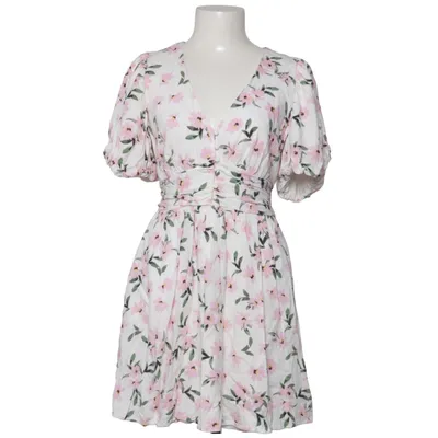 Jurk (Wit, Roze, Groen) van Dotti Linnen, Polyester, Viscose