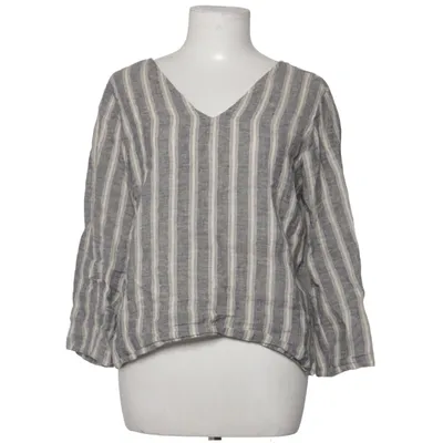 Blouse (Blue, White) from Christian Siriano Linen