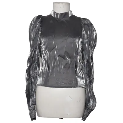 Blouse (Gray) from Topshop Polyester, Viscose