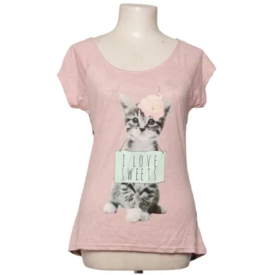T-shirt (Pink, Black, Multicolored) from Blind Date Casual Polyester, Viscose